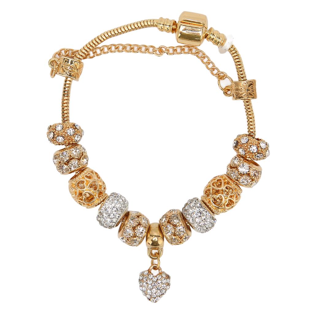 Women Bracelet Diamond Alloy Diamond Fashion Simple Charm Hollow Jewelry Girls Mom Lady Gift