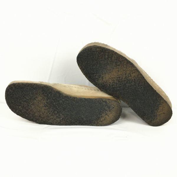 Clarks Kreppsohle Wildleder Low-Cut Stiefel Beige Braun Größe 7G 25.5 Herren(GEBRAUCHT)