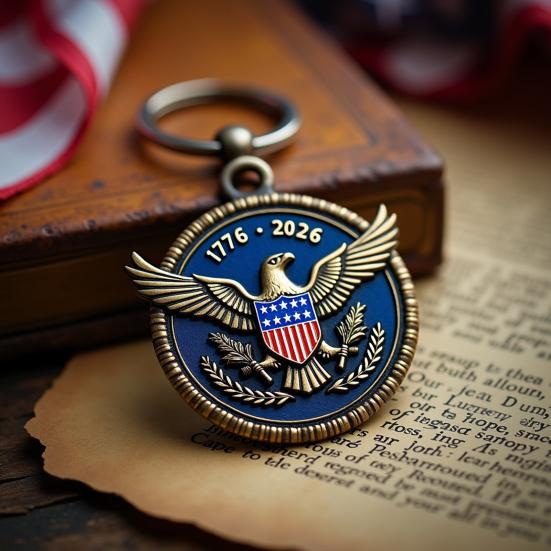 Świętuj 250 lat Amerykańskiej Dumy Brelok w kształcie sowy Flaga USA