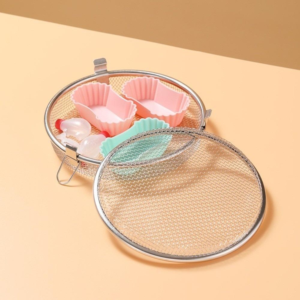 Stainless Steel Dishwasher Basket Multi-purpose Compact Design Mesh Basket Round Mesh Universal Fit Food Frying Basket