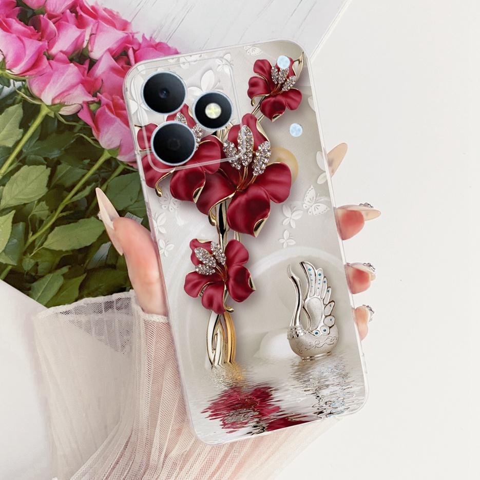 For Realme Note 80 4G Case RMX5388 Cute Cat Flowers Painted Cover Soft Silicone Case For Realme Note 80 Note80 Back Cover Fundas