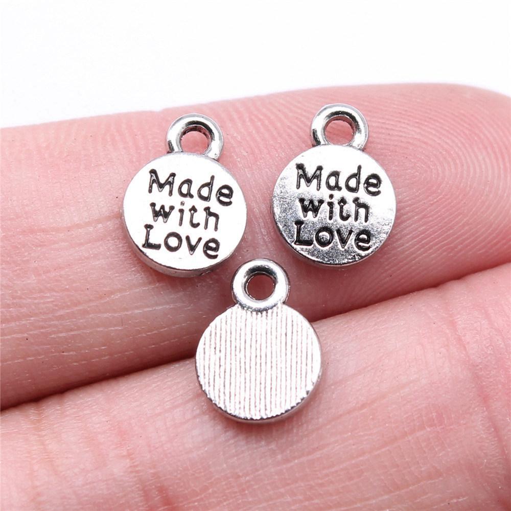 Charms Rectangle Tags Badges Friendship Pendants Minimalist Jewelry Components QC104