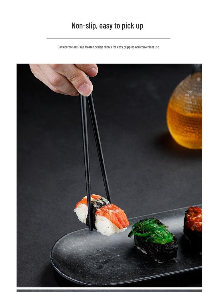High-Temperature Resistant Non-Slip Japanese Alloy Chopsticks for Cooking & Sushi