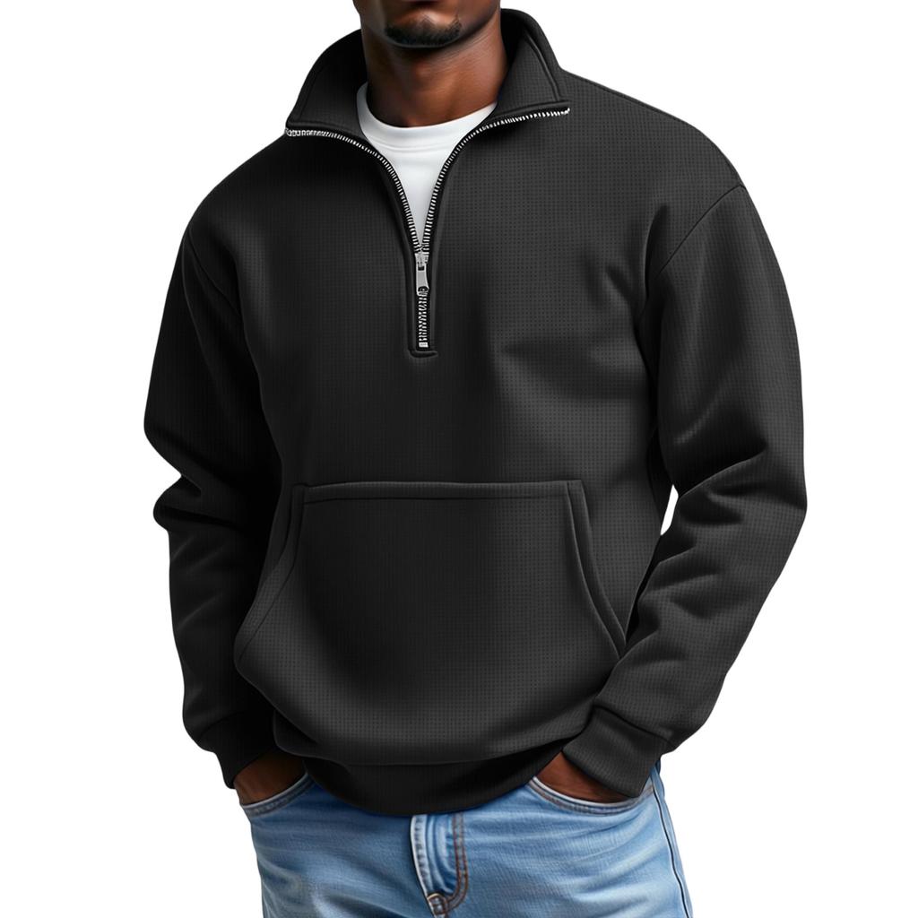 Men's  Leisure  Gao Ling  Waverg  Zipper  Long  Sleeves  Hoodie