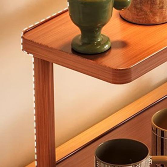 Desktop Storage Rack Durable Construction Strong Load-bearing Multipurpose Wood Tabletop Stand Storage Shelf