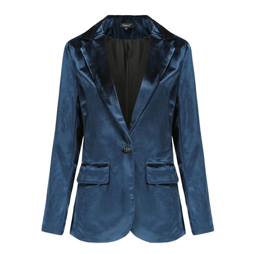 Women's Fashion Jacket Casual Solid-color Long-sleeved Suit Jacket