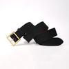 Retro Matte Women's Wide Belt, Trendy Simple Belt, Versatile Square Jeans Belt