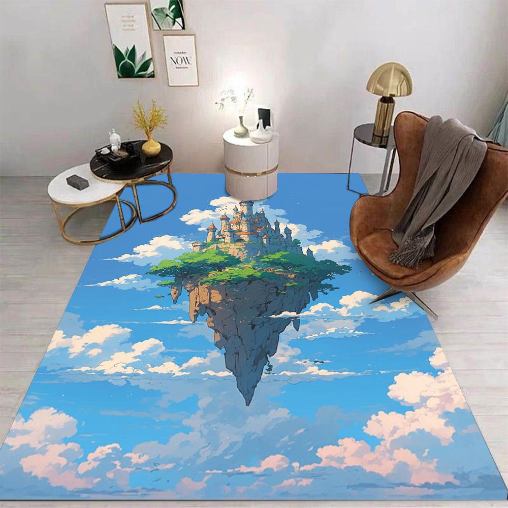 Sky Island Fantasy Area Rug Non-Slip Washable Mat for Living Room Bedroom Kitchen Sofa Table Balcony Home Decor Carpet