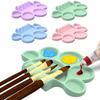 Silikon-Farbpalette Fächerdesign Leicht zu waschen Pigmentspender-Tablett mit Stifthalter Paletten-Tablett Malutensilien