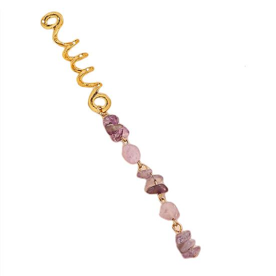 Dreadlock Beading Jewelry Ethnic Anti-slip Individual Natural Stone Vintage Style Hair Decoration Alloy Twirled Braided Hair Headgear Hair Accessory