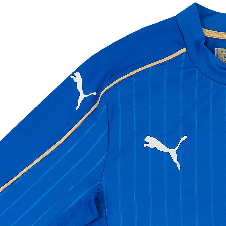 Puma Italia 2016-17 Actv Round Neck Fashion Soft Comfortable Long Sleeve Football Shirt Men tops Blue 748812-01