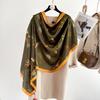 Hangzhou Silk Silk Scarf Autumn and Winter Shawl Two-purpose Thin Style Versatile Fashion New High-end High-end Exterior Matching