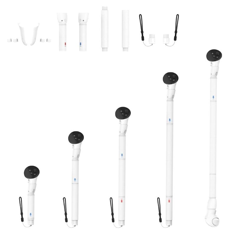 Long Arms Extenders for 3S Game Handle VR Controller Extension Grips Multifunction Stick Handle Attachments