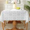Floral Patterned Waterproof PVC Tablecloth Washable Oil Proof Table Cover Stain Resistant Erasable Table Mat Dining Tables
