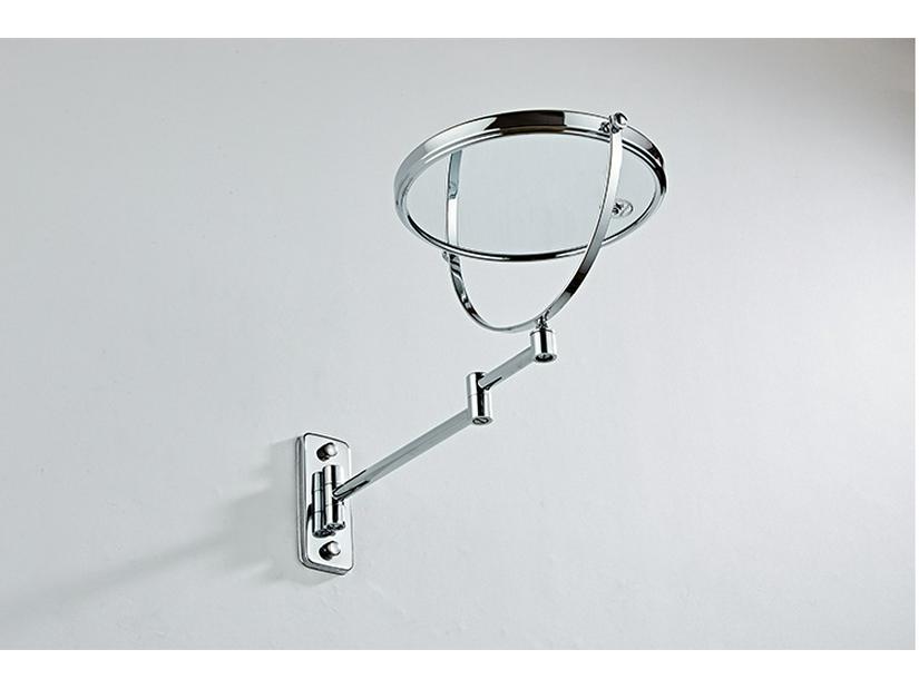 Punch-Free Telescopic Wall-Mounted Makeup Mirror: High-Definition Foldable Bathroom or Hotel Mirror with Comb.