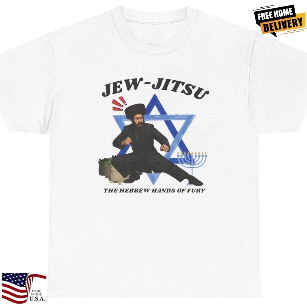 Jew Jitsu T  Shirt Funny Jew Ju Jitsu BJJ Jewish Meme Humor Tee FULL SIZE S-4XL 4XL