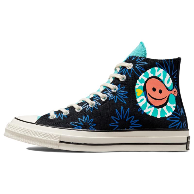 

Converse 1970s Chuck Taylor All Star Sunny Floral High Top Espadrilles Unisex Black & Blue 35