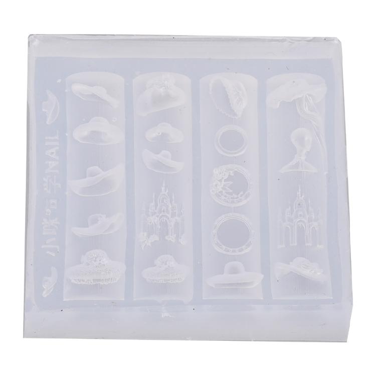 

European Inspired Antique Hat Silicone Mold Hat Nail Decoration Mold For Nail Art Rhinestones DIY Craft Projects 1