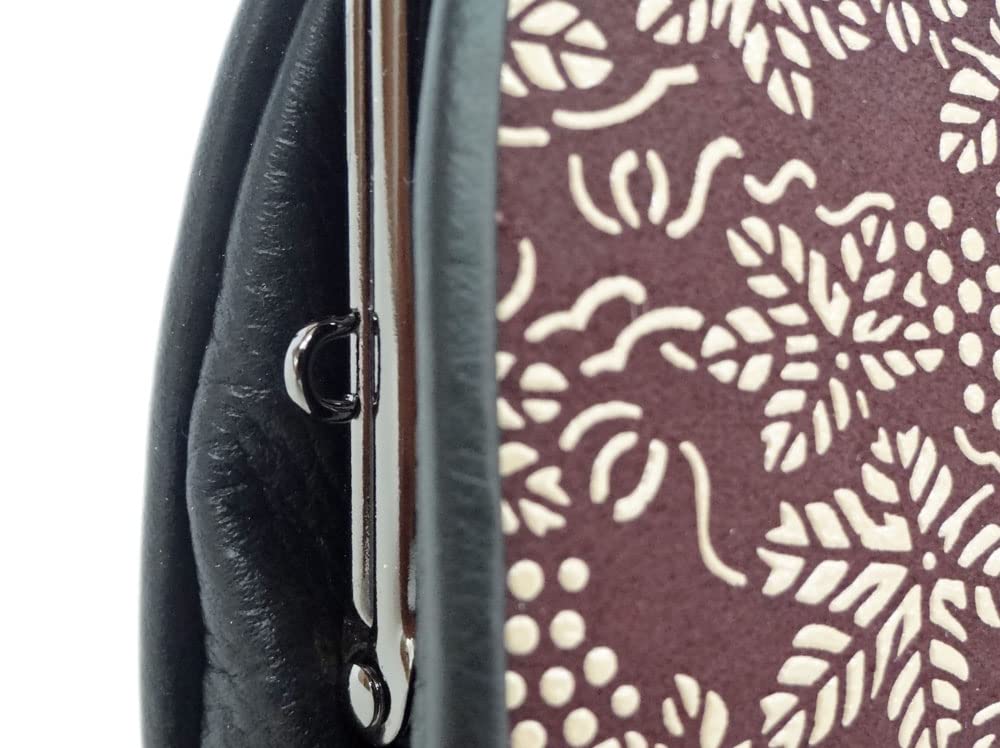 Portofel Inden 340 Poșetă cu închizătoare 1501 Piele de căprioară mov x Lac alb Motiv cu struguri Înălțime x lățime x grosime În interiorul pungii Închidere portmoneu