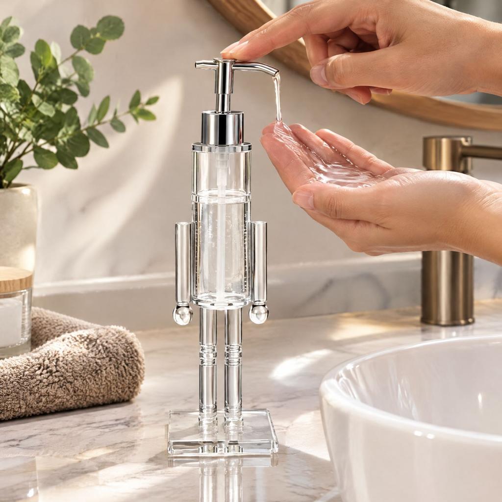 Shaped Soap Dispenser Bottle, Decorative Bottle for Bathroom and Kitchen