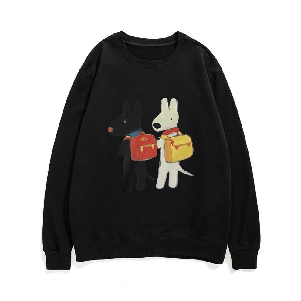 

Gaspard and Lisa Best Friend Afterschoo Baby Graphic Sweatshirt Men Women Vintage Casual Pullover Male Funny Cartoon Pullovers 3XL