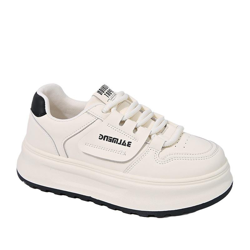 High-end thick-soled white model 22 spring and autumn new autumn recreational board shoes white shoes