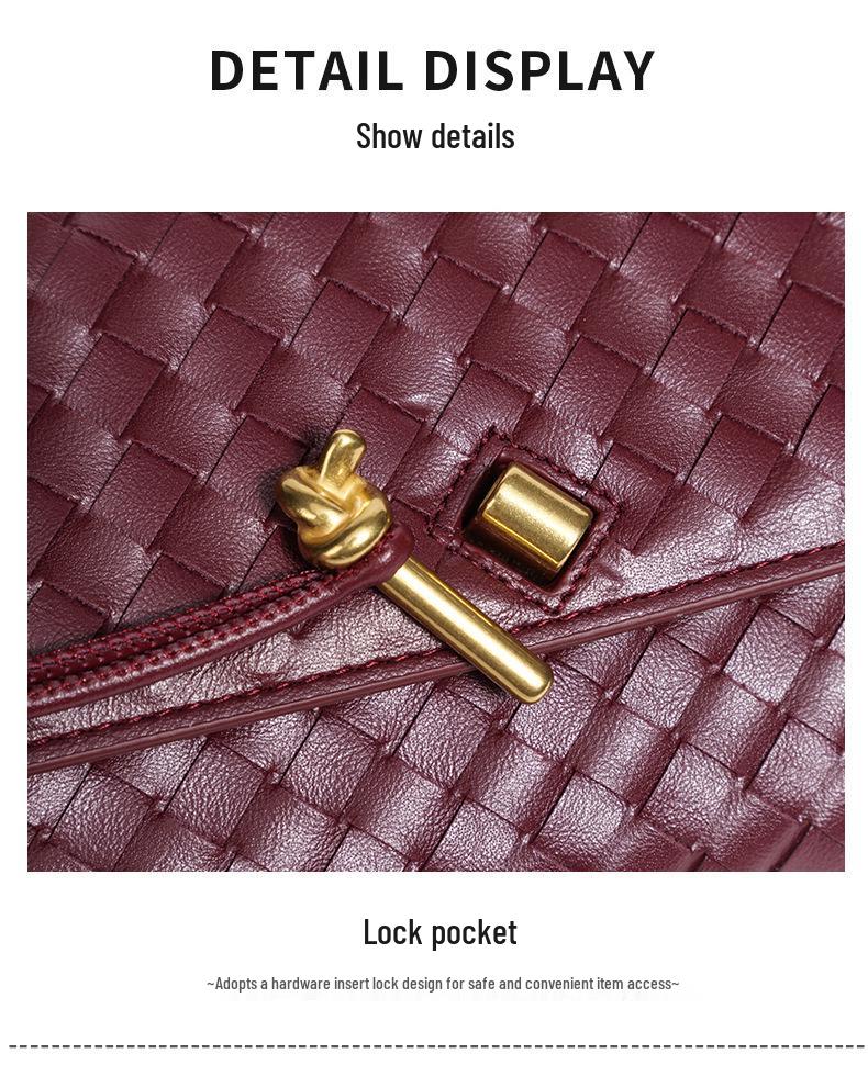 Chinese Style Handmade Woven Accordion Handbag - Crossbody & Shoulder Design for Evening or Casual Use
