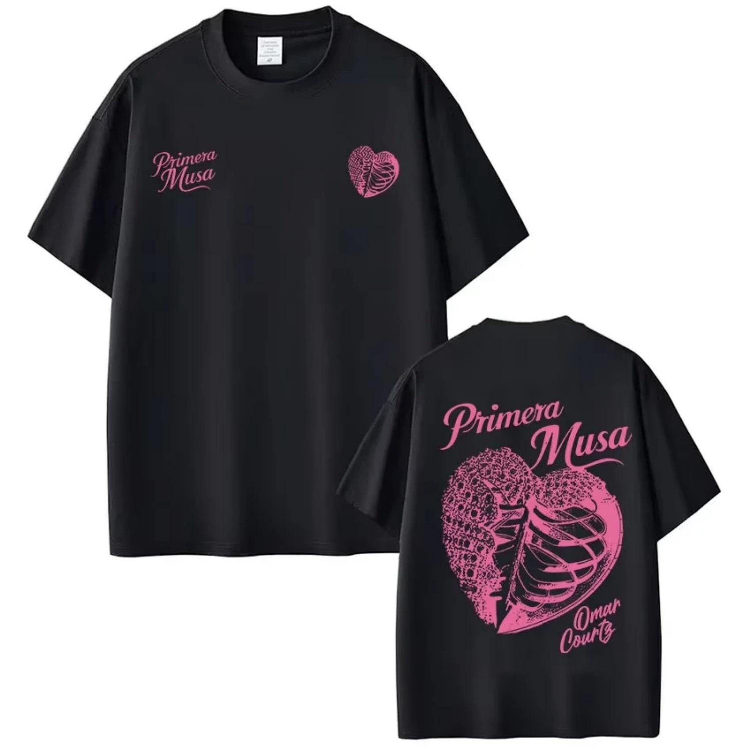 

Omar Courtz Primera Musa Album Tour Merch T Shirt Men s Women Hip Hop Fashion T-shirt Casual Cotton Loose Short Sleeve T-shirts S чёрный