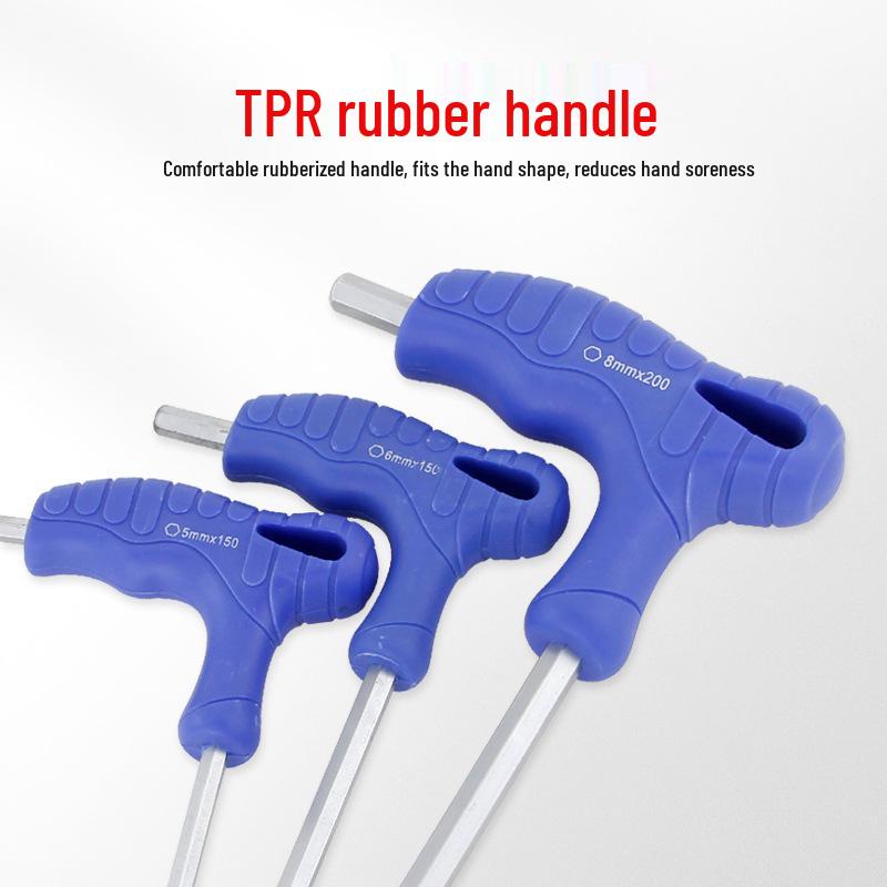 Penggong T-type Metric Hex Wrench: Single CRV Flat & Ball Head Hexagonal Screwdriver