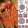 1PC brown lace tattoo sticker waterproof flower