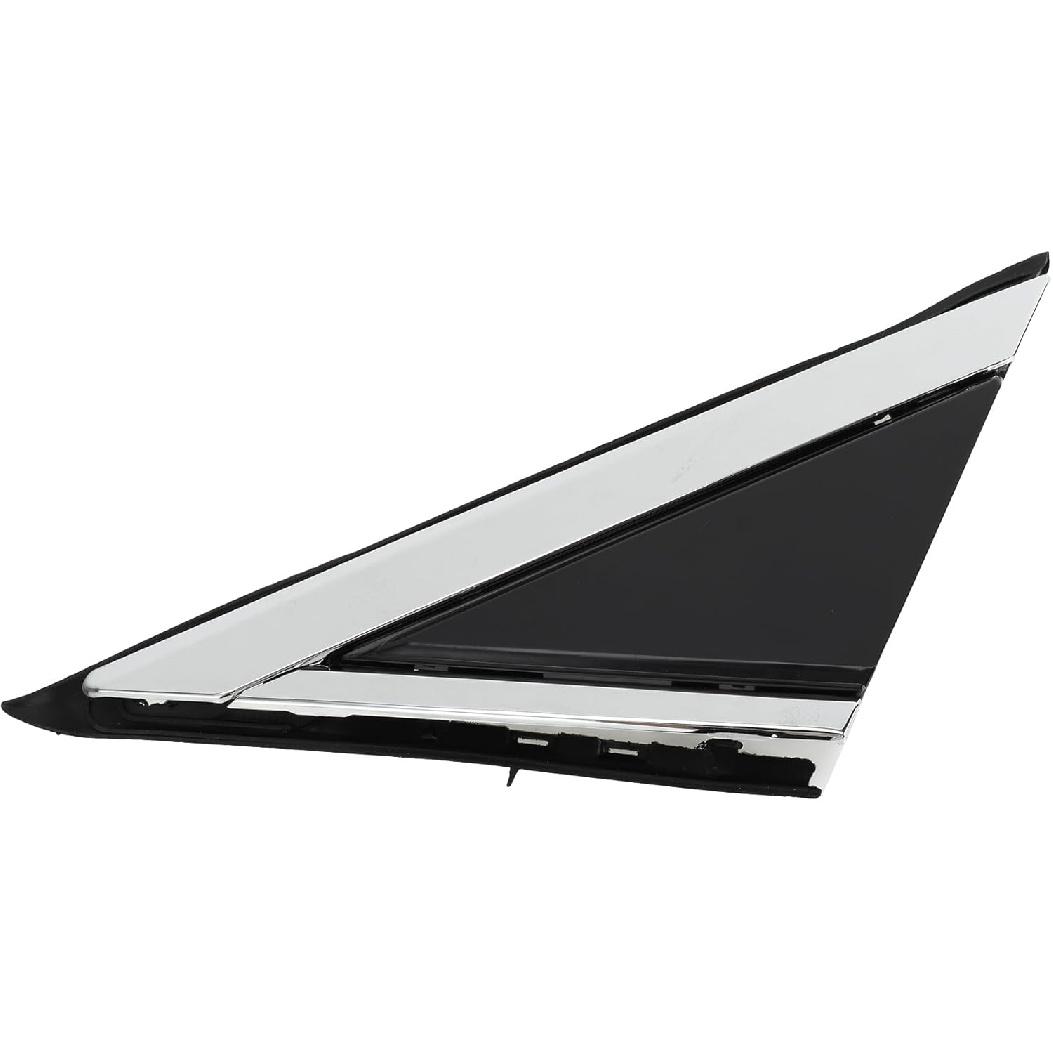 

Motoforti Pillar Corner Triangle Trim View Mirror Flag Applique Panel Cover for Cadillac SRX 2010-2016 Plastic No.22774041 Black Silver Tone