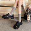 2026 New Spring College Style Women Chunky Loafers Shoes Fashion Shallow Slip On Shoes Elegant Soft Sole Dress Leather Shoes