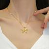 Full Diamond Butterfly Light Luxury Temperament Zircon Clavicle Chain Small Retro Necklace Female