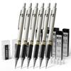 Four Candies Metal Mechanical Pencil Set Art Pencils HB Lead Refills Erasers Eraser Drafting Writing and Sketching Pencils with Case - 6-Pack 0.7mm &