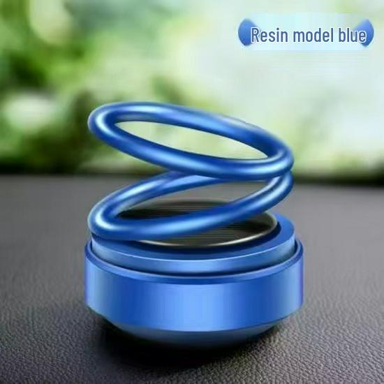 Solar Rotating Car Perfume with Double Ring Suspension - Long-lasting Aromatherapy for High-end Car Interior Decor