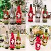 Creative Knitted Christmas Wine Bottle Cover Featuring Adorable Rudolph Design For Festive Table Decor