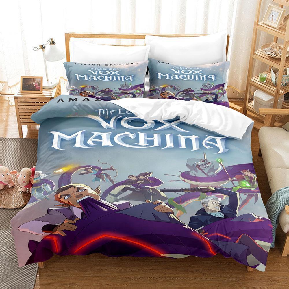 Neuer Anime Die Legende von Vox Machina Spiel Bettwäscheset Einzelbett Twin Full Queen King Size Bettset Erwachsener Kind Schlafzimmer Bettdeckenbezug Sets