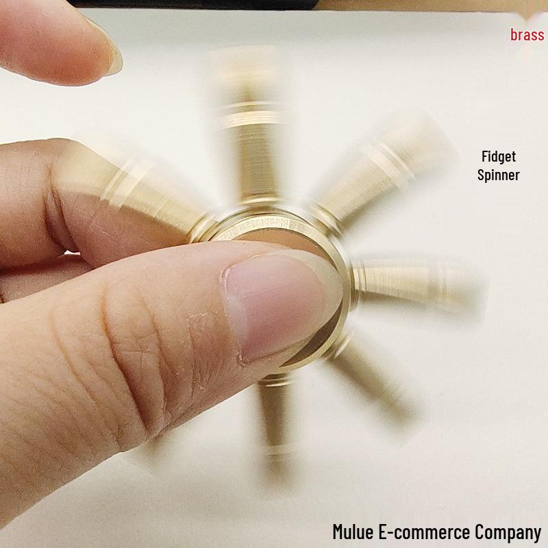 Brass Fingertip Spinning Gyroscope for Stress Relief - Ideal for Adults, Kids, and Students