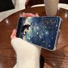 Retro Oil Painting Starry Sky Cat Clear Phone Case For Samsung Galaxy A56 A57 A37 A55 A54 A36 A35 A26 A25 A16 A17 A07 A52 Cover
