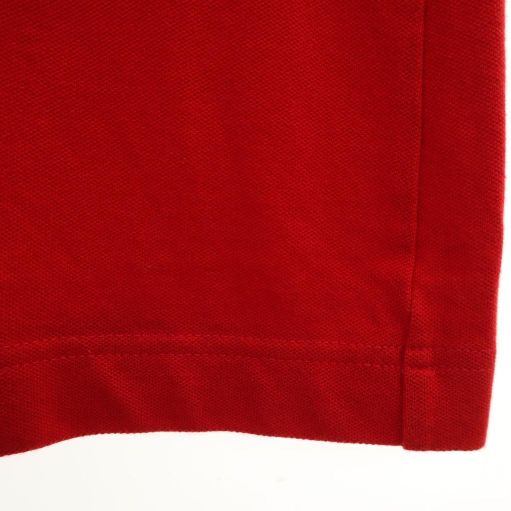 Lacoste Made In Japan Short Sleeve Polo One Piece 40 Red Kanoko Fabric Women Used