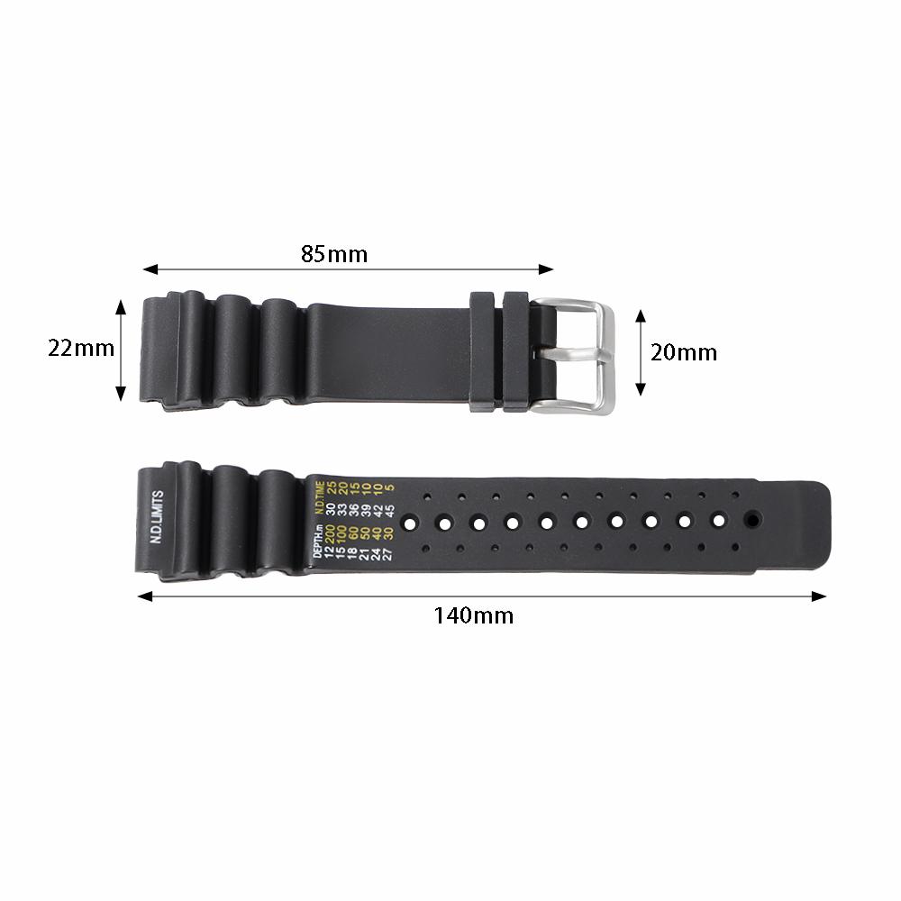 20mm 22mm 24mm Soft Silicone Rubber Strap for Seiko Watchband Sports Water Resistant Strap for Men Woman Universal Strap