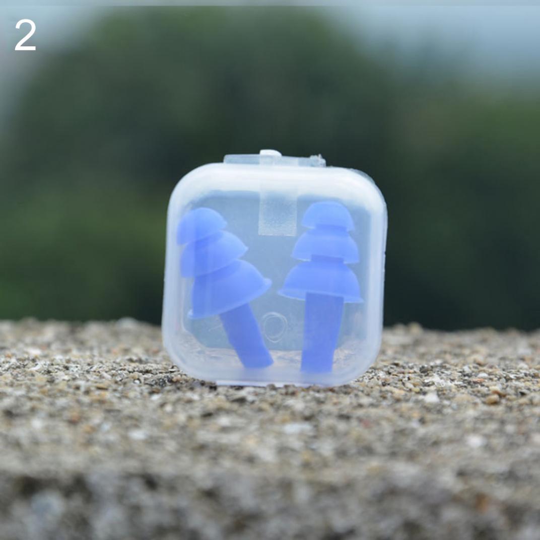 

2 шт. силиконовые водонепроницаемые затычки для ушей для плавания на мотоцикле, вкладыши для ушей синий