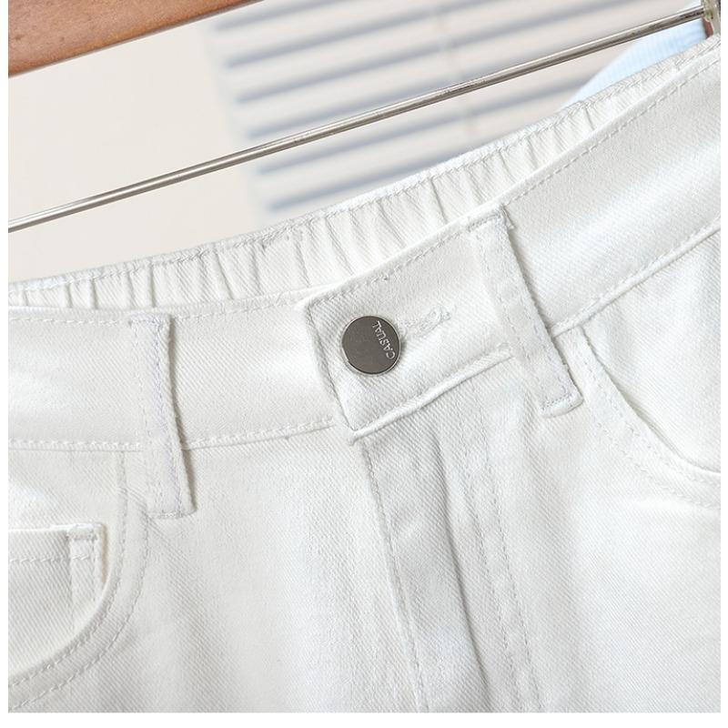 DIMANAF Nadměrná velikost Dámské šortky Kalhoty Letní Volné Džínové šortky Základní Harémové S vysokým pasem Jednobarevné kalhoty Elastický pas