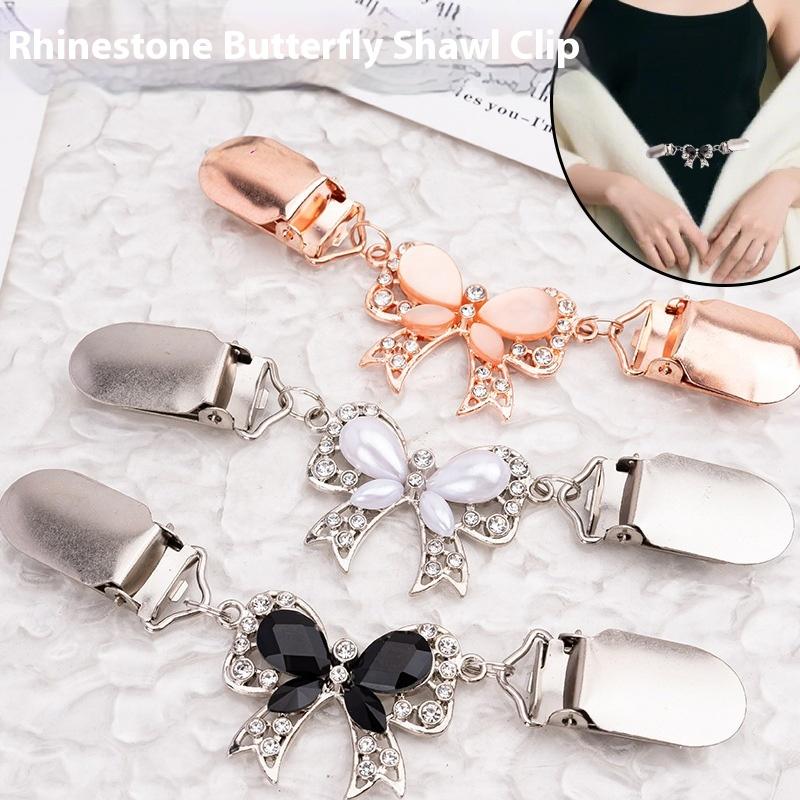 1 piece of duck down clip on vintage cardigan clothing accessories women's duck down clip on rhinestone needle gift shiny and fashionable