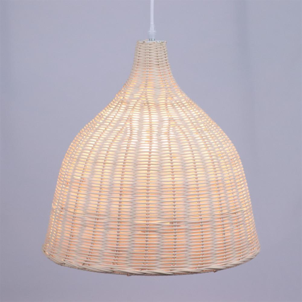 JOYINLED Japanese Style Hand Woven Lamp Shade for Pendent Lamp Retro Bamboo Art Pendant Light Covers 26/35CM for Home Room Decor