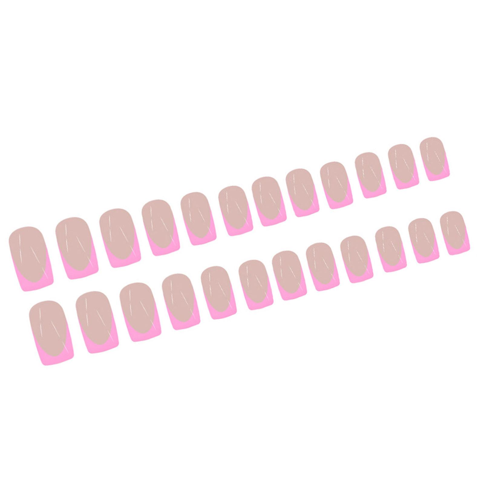 

24 шт. французских типсов для накладных ногтей, короткие квадратные накладные ногти, полное покрытие, накладные ногти, принадлежности для маникюра