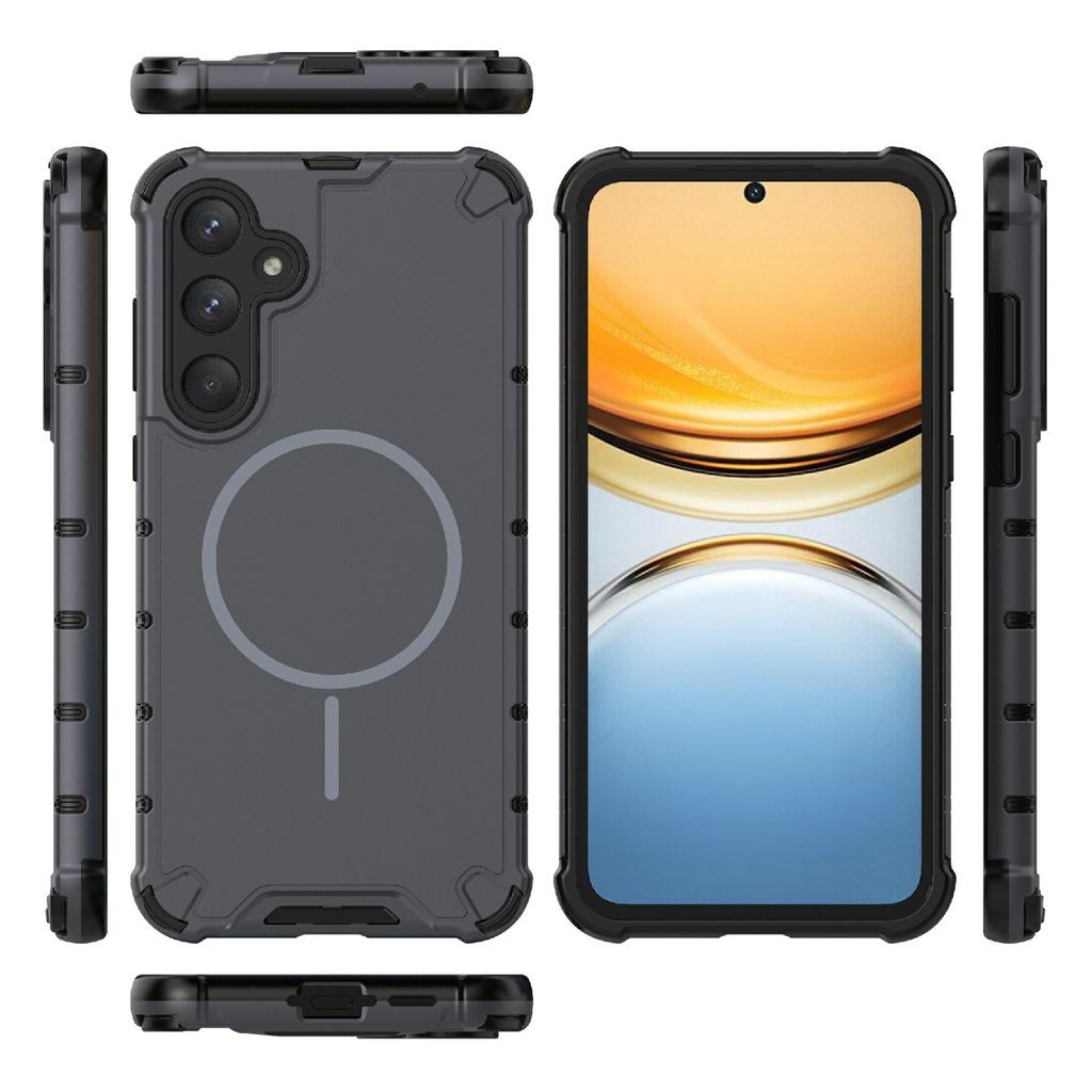 Pro Samsung Galaxy A55 5G Magnetický kryt Odvod tepla Nárazuvzdorný Zadní kryt telefonu TPU + PC
