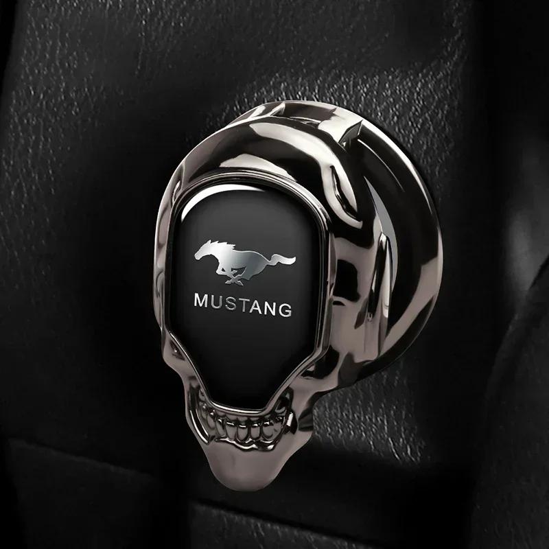 AJV1 Car Start Stop Button Interior for Ford Ranger Kuga Mustang Focus MK2 MK3 MK7 Ecosport Fiesta F150 Edge Protective Cover Sticker