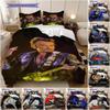 Johnny Hallyday Gitarrenperformance Bettwäsche, Bettbezug, Kissenbezug, Heimdekoration, Geburtstagsgeschenk (1 * Bettbezug+2 * Kissenbezug, ohne Füllung)