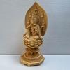 Buddhist Nyoirin wood carving made from cypress total height wooden carved Buddha statue statue, Kannon, high-quality wood, 32cm,